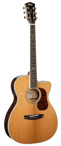 Cort GOLD-OC8 Elektroakustische Gitarre aus der Gold-Serie – Natur glänzend (+ Softcase)