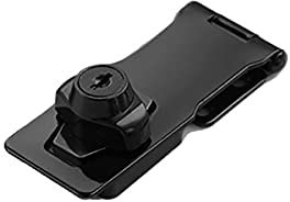6,3 cm Zinklegierung Türschloss Hasp, Schwarz Heavy Duty Möbelschloss Hasp, Sicherheitstürverschluss Schlösser Bolzenriegel Schnalle, 1 Stück