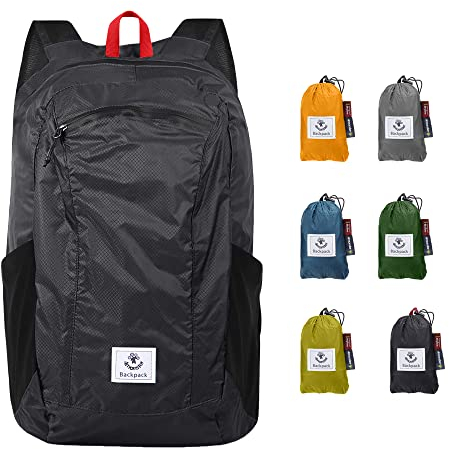 4Monster Packable Backpack Ultra Lightweight, Foldable Backpack Water Resistant, Hiking Daypack for Travel Camping Outdoor, Daily Walk-around, Cycling, Sports, Excursions(Grey, 32L)