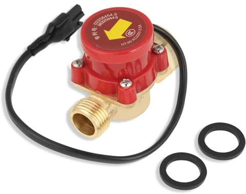 Agatige Pump Flow Switch AC220V G3/4-1/2 HT-60 0.5A Thread Water Flow Sensor for Shower Low Pressure Solar Heater Circulation