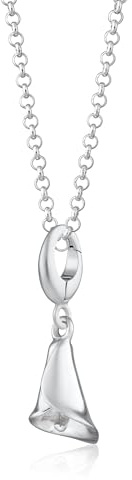 Lily Charmed - 925 Sterling Silver Lily Flower Necklace with 18 Chain