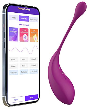 YcsLust Kugel-Vibrator,Wearable Panty G-Punkt-Vibrator-Dildo mit APP-Steuerung,G-Punkt-Klitoris-Stimulator Paar-Vibrator mit 10 Vibrationen,Tragbarer G-Punkt-Vibrator,geeignet für paar frauen（Violett）