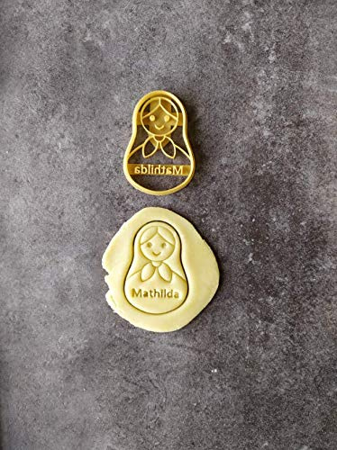 Cortador de galletas Matryoshka - Personalizable con el nombre