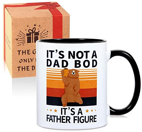 evecase Father Day Gift,'It's Not a Dad BOD,It's a Father Figure'Fathers Day Mug/Dad Mug.Gifts for Men/Him,Father's Day Gifts from Daughter/Son.Birthday