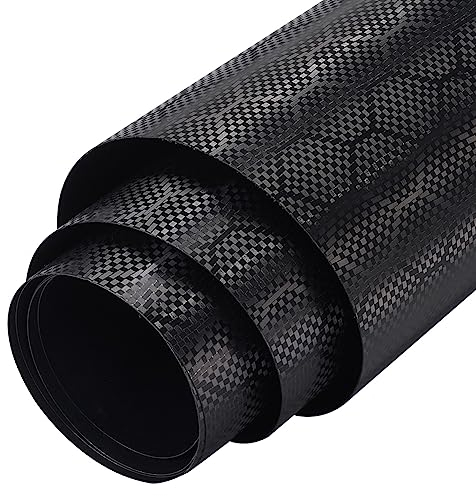 Blueshyhall Pellicola protettiva per auto, motivo a nido d'ape, opaca, per interni ed esterni, con canali d'aria, per auto, moto (nero, 30 x 152 cm)