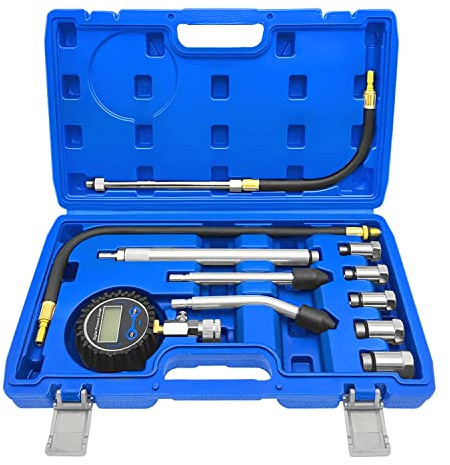 ZKTOOL Kfz-Kompressionstester, Digitales Kompressionsmessgerät 250 PSI, Motorzylinder-Kompressionstester, Zylinderdruck Kompressionsmesser, Zylinder Kompressionsprüfer, Motorkompressionstester