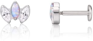 limerencia 18G Piercing al Corpo in Titanio,Set di 2 Pezzi per Helix Piercing Labbro per Donna Uomo,Piercing Trago con 6 mm 8 mm per Elice/Naso/Tragus/Cartilagine e Labret