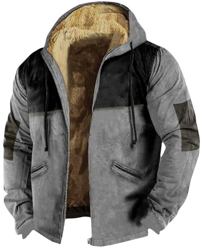 FeiBeauty Jacke Herren Schwarz Heizbare Mantel Winter Sweatjacke Mit Kapuze Softshelljacke Sommer Cardigan Raincoat Men Warnjacke