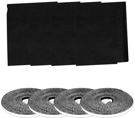 4 PCS Moustiquaire Fenêtre Écran,Moustiquaire Fenetre, Moustiqueres Fenêtre Découpable,Moustique Insect Mesh,avec 4 Auto Rubans Adhésifs,Protéger la Famille Contre Les Insectes (noir)
