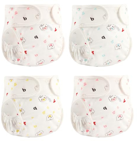 OHIJGN Reborn Baby Dolls Diapers for 17-22 inch Newborn Doll- 4-Piece Pack