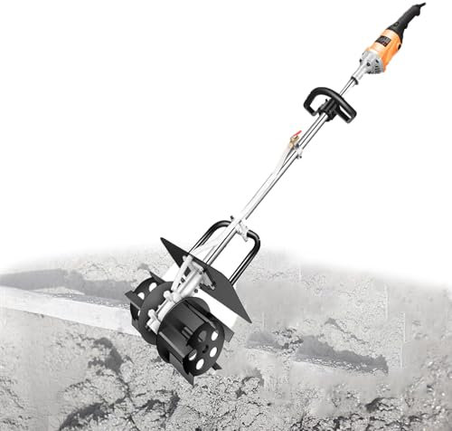 Handheld Cement Mixer,6-Speed Adjustment Mud Mixer with Fenders, Can be Connected to Water Pipe, 1700W Electric Portable Concrete Mixer, for Mixing Cement Slurry