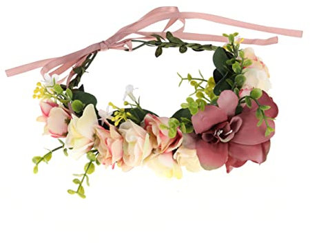 SOIMISS Eleganter Blumenhaarkranz Lilienblume Seidenblumenkranz Stirnband Damen-stirnband Für Hochzeitsfeier