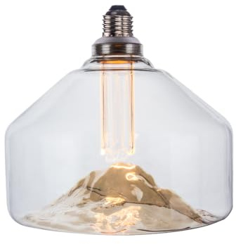 ENOVALITE LED Filament XXL Leuchtmittel Mountain | E27 3,5W 120lm 1800K Warmweiß dimmbar, Ø200x186 mm, Vintage Design Ambiente Deko Glühbirne