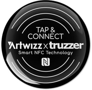 Artwizz NFC Smart Button Digital Business Card for Sticking on for Smartphone and Case, Sticker Diameter 3 cm (Black)