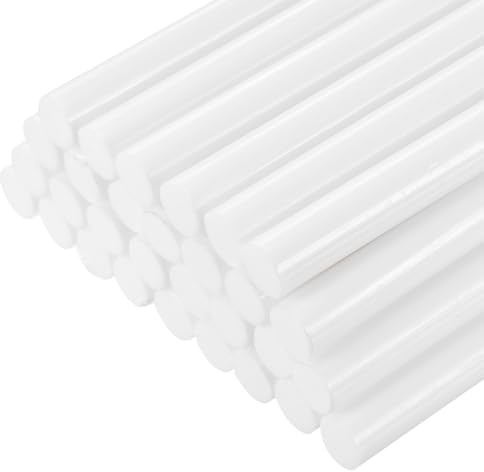 QUARKZMAN 30 Stück Heißklebestifte 11mm x 200mm Mini Heißklebesticks Heißklebepistole Heißkleber Klebestifte Heißklebestäbchen für Reparieren Kunst Dekorieren Handwerk Weiß