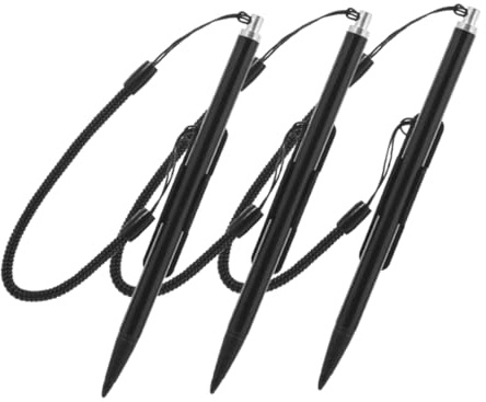 ELAYARD Stylets Tactiles Résistifs Lot de 3 en Aluminium et Abs Écriture sur Écran, Prise en Main Confortable, pour Smartphones et Tablettes