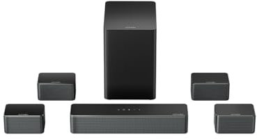 ULTIMEA 7.1 Soundbar con Suono Surround Virtuale, Altoparlante TV, Controllo tramite App Smart, 8 Altoparlanti ad Alta Prestazione, Subwoofer Wireless da 6,5, Home Cinema, Poseidon D70