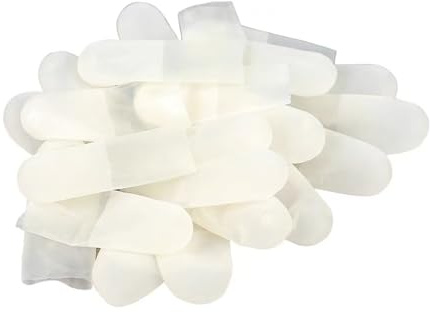 Ldabrye 100 fundas antideslizantes de látex para uñas, reparación electrónica, con diseño antiestático a prueba de polvo, cubiertas transparentes para dedos, S