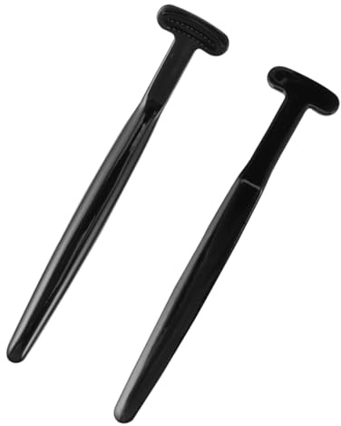 Yardenfun Raschietto per Lingua in Plastica 2 Pezzi Design Comfort per Ridurre L'alito Cattivo, Pulizia Orale, Colore Nero