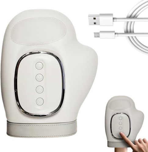 Gant thérapeutique Alivura, masseur de mains avec chaleur et compression, masseur de doigts intelligent - 3 modes de massage, 4 réglages de température et 5 niveaux d'intensité, masseur électrique