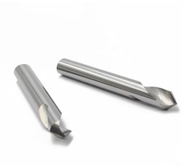 Juego de brocas avellanadas, Fresa de extremo vástago recto acero tungsteno y aluminio con punta fija(5MMxD5x100MM)