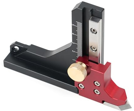 Höhenmesser für Holzbearbeitung – Aluminium, vielseitig, Gartenbedarf, Tiefenmesser für Oberfräse – für Sägewerk, Tischlerei, Forstwirtschaft, Gartenarbeit, Wartung, Reparatur