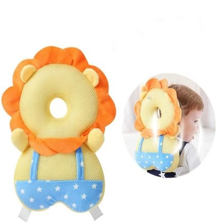 Mochila de protección para la cabeza del bebé, ajustable, almohadilla de seguridad para niños, regalo para reposacabezas (amarillo)