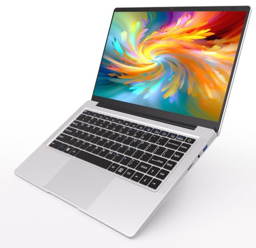 PINSTONE Laptop Celeron N4000 - Ordenador Portátil de 14 Pulgadas, 6 GB RAM 128 GB SSD, PC Portátil Compatible con 2,4 G/5 G WiFi, Bluetooth 5.0, Computer Portátil de Larga Duración de la Batería.