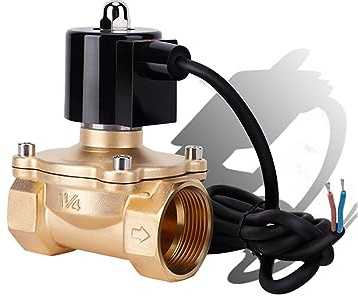 KWQNPHTRN 1-1/4 tum normalt stängd mässing IP68 vattentät fontän magnetventil 110 V 24 V 12 V 24 v magnetventil för undervatten (Npt-230vac-nbr-tätning)