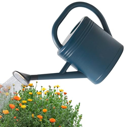 Arrosoir à fleurs – 3 L à long bec portable pour la maison | Arrosoir de jardin pour extérieur, maison, Noël, terrasse, porche, pelouse, aménagement paysager, jardin, cour, parc, versement facile et