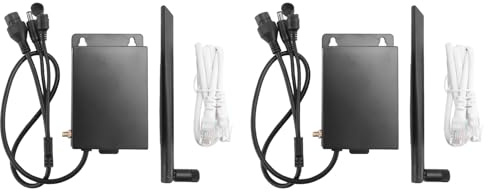 Uikdjgu 2X Router WiFi 4G LTE per Esterni con Slot per Sim Card Porta CPE RJ45 Wireless Impermeabile Alimentazione per Telecamera IP