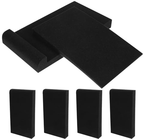 TINEASUR 5pcs Monitor Speaker Foam Isolation Pads, Shockproof Vibration Dampening Sponge for Desktop Studio Monitors, Sound Insulation Cushions 30x20x4.5cm, Anti-Vibration Audio Speaker
