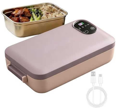 Termica elettrica per il pranzo - Pp, scaldavivande elettrico in acciaio inossidabile 304, organizer per alimenti, per lavoro manuale, ufficio, costruzione, camion, auto, camper, campeggio, viaggi