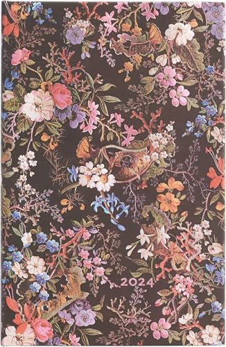 Paperblanks 12-Monatskalender 2024 Floralia | Verso | Maxi (135 × 210 mm)