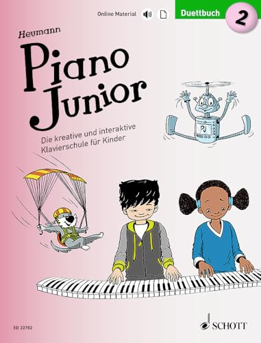 Piano Junior: Duettbuch 2: Die kreative und interaktive Klavierschule für Kinder. Band 2. Klavier 4-händig. (Piano Junior - deutsche Ausgabe, Band 2)