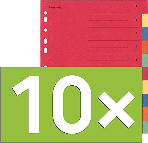 Falken Karton-Register für DIN A4 (10-teilig | 10er Pack)