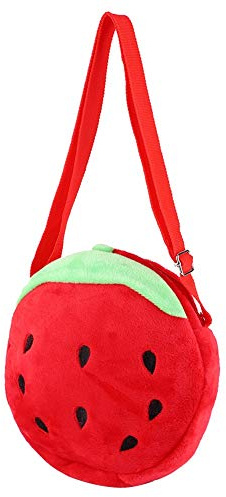 Kinder Plüsch Tasche Umhängetasche Kleinkind Vorschule Runde Plüsch Cartoon Rucksack Erdbeer Baby Kinder Mittagessen Taschen