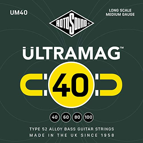 Rotosound UM Ultramag Bass rundslinga lång skala 4-strängad Medium 40-100 UM40