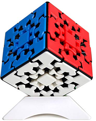 Oostifun YUMO Gear Cube 3x3 KungFu Cube 3D Puzzle 3x3x3 MultiColor Twist Smooth Brain Teaser con un piccolo treppiede
