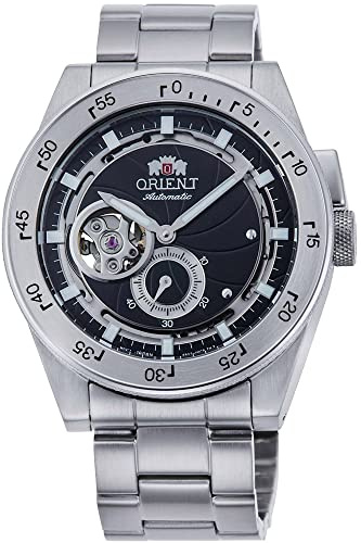 Orient Armbanduhr Herren, Retro Future, Automatik, Edelstahl Silber, Schwarz, Durchmesser 40mm, RA-AR0201B10B