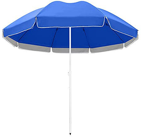 GDHY Parasol De Plage Grande Parasol De Terrasse Extérieur avec 8 Baleines Protection Solaire UPF50+ Parasol Réglable en Hauteur pour Jardin, Piscine, Balcon