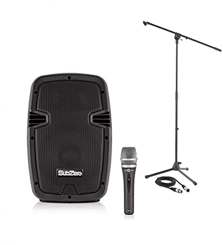 Complete Vocal PA System Bundle with Microphone Stand & Cable