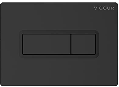 VIGOUR Betätigungsplatte TEES mattschwarz f. 2MengenSpültechnik VIGOUR V1TEESNSWM
