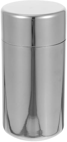PLAFOPE Airtight Tea Canister Metal Tea Storage Jar for Leaves Coffee and Sugar Sealed Tin Box with Double Lid 5.83 X 2.95 X 2.95 in Home -Leaf Container