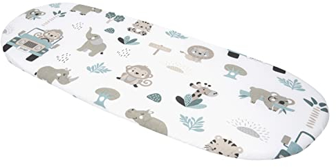 Medi Partners Baby Spannbettlaken Kinderwagen Laken 86x40 Bettlaken Stubenwagen - 100% Baumwolle Fitted Sheet für Beistellbett Babybett Bezug (Mint Zoo)