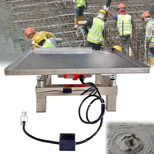 Hydravex Kleiner BetonrüTteltisch, 35 X 35 cm GroßEr BetonrüTtler, 220 V Elektrischer VibrationsprüFstand, Testblock-Vibrationsplattform Aus Edelstahl Zum Entfernen Von Blasen
