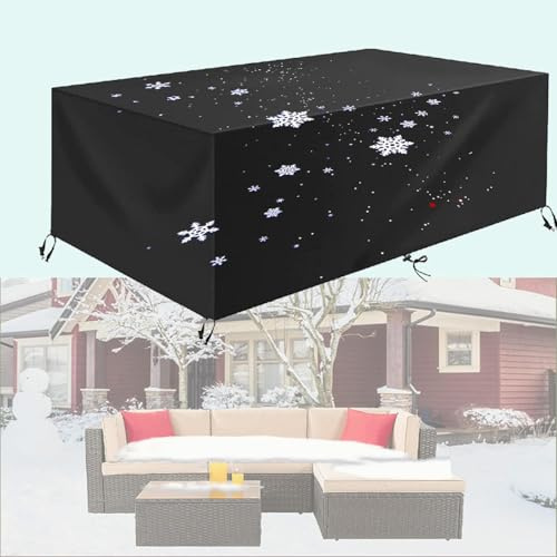 HOLEILUCK Protection Table De Jardin 180x110x100cm/WxLxH Housse Hivernage Salon De Jardin,Housse De Table De Jardin Oxford 600d Housse Salon De Jardin Carré Anti-UV Résistant Au Froid Coupe-Vent