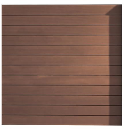 HORI Sichtschutzzaun Schmal & Schräg Element - WPC Gartenzaun - Robuster Lamellenzaun Grau - Langlebiger Sichtschutzzaun für Terrasse & Garten - Modernes Design für mehr Privatsphäre - 180 x 180 cm -