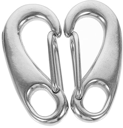 GLEAVI 2pcs Stainless Steel Shackle Wire Rope Shackles Sturdy Steel Wire Buckles for Tent Rope for Hanging Eggs and Outdoor Scenarios