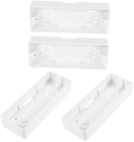 SHINEOFI 4pcs Install Junction Box Cable Wall Plate Electric Boxes for Outlets Socket Single Flush Mount Terminal Boxes Thickened Socket Boxes Flush Mounted Sockets White